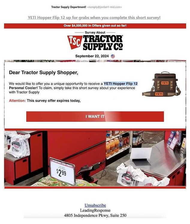 TRACTOR SUPPLY SCAM 09 22 24