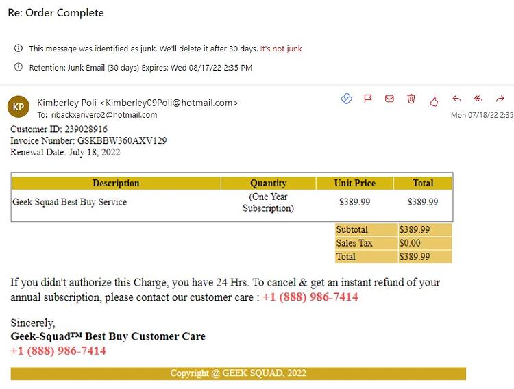 Geek Squad Scam