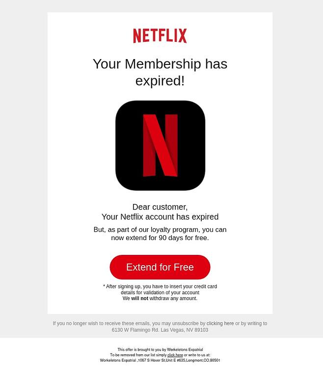 NETFLIX SCAM