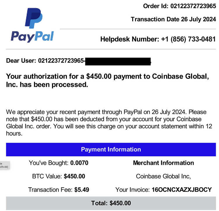 PayPal - 1-856-733-0481