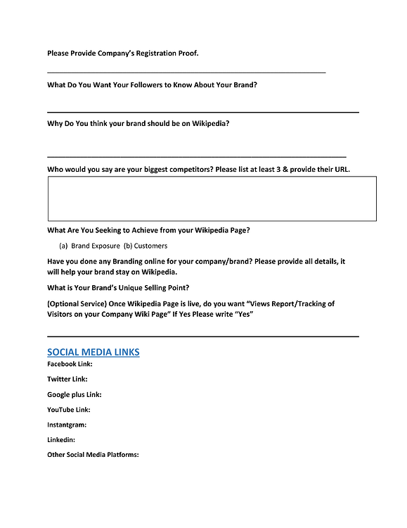 Wikipedia Questionairre (Company) Final Version-2
