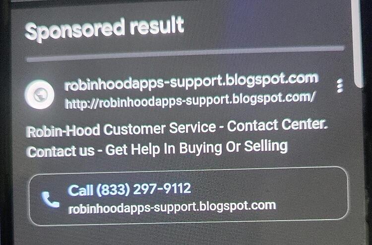 robinhoos phishing 1