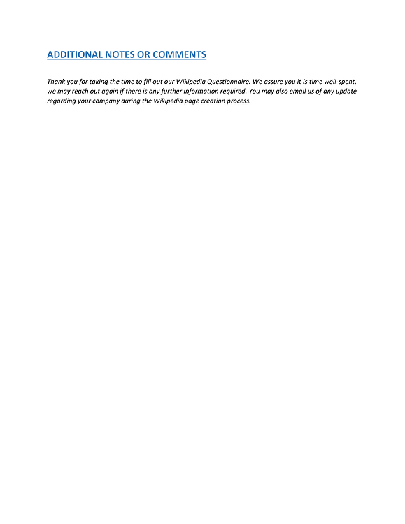Wikipedia Questionairre (Company) Final Version-3