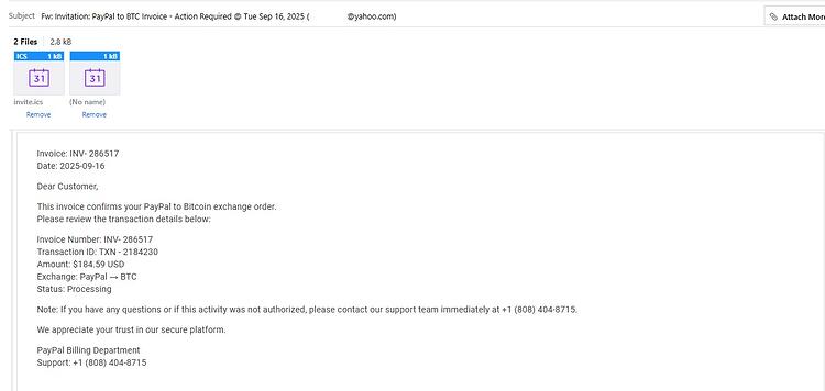 PAYPAL BITCOIN SCAM 9 16 2025