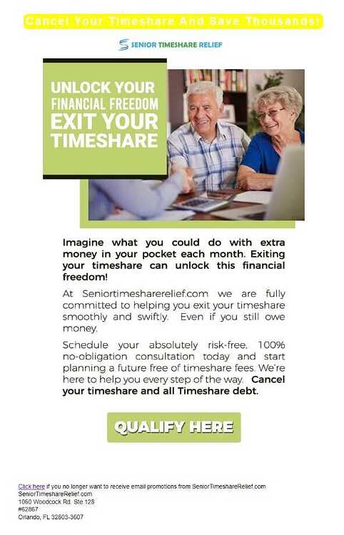 Senior Timeshare Relief