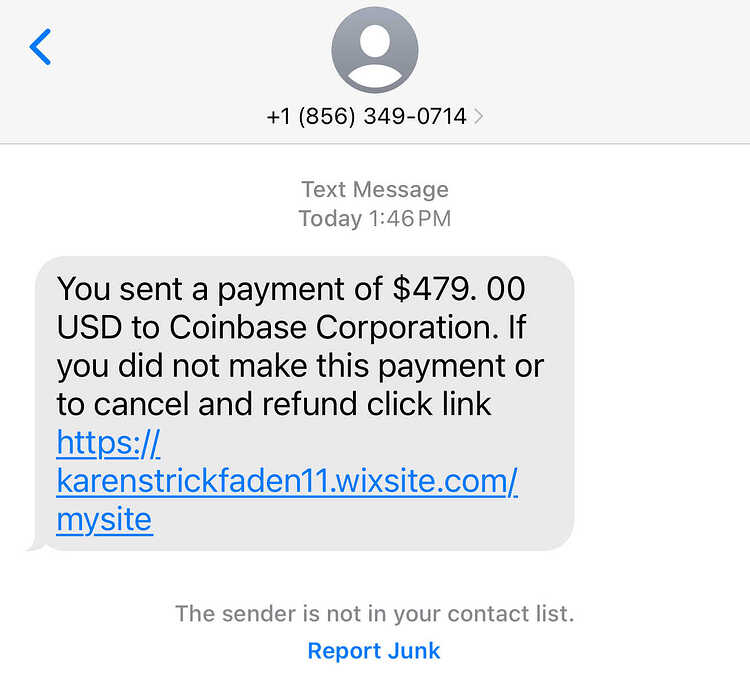 Scam text