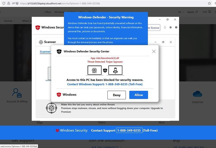 Windows Defender Scam 10 27 2022