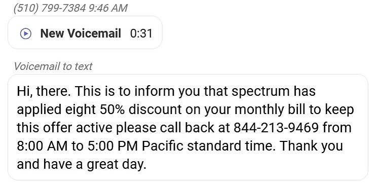 Spectrum Scam