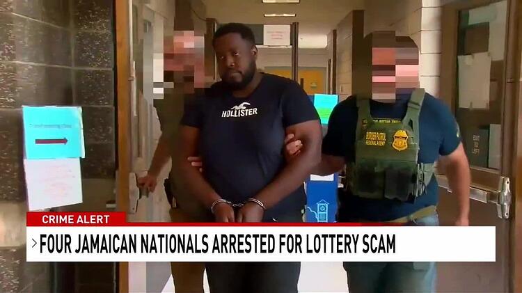 Jermaine Smith, a Jamaican lottery scammer, being arrested by US Border Patrol