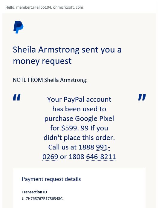 paypal scam