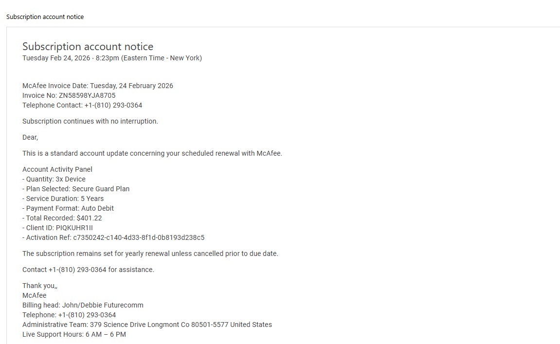 McAfee Refund Scam 2 24 26