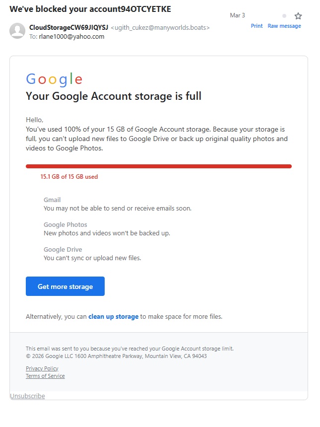 Google Scam 03 03 2026