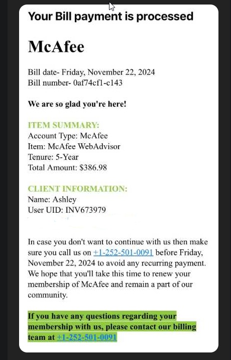 McAFEE copy